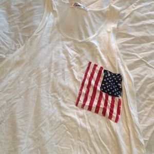 USA pocket ivory tank